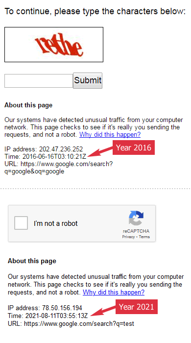 Google Block IP